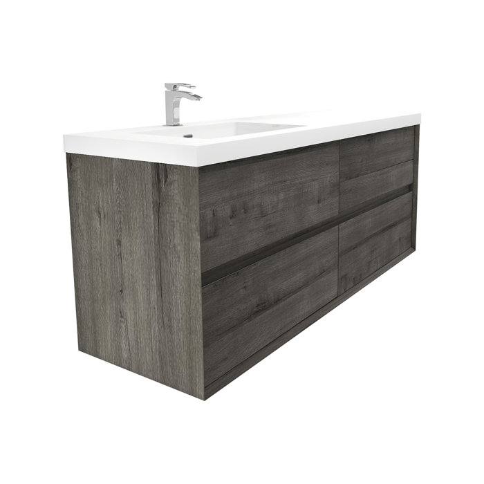 Latitude Run® Antheny 60'' Single Bathroom Vanity with Acrylic Top ...